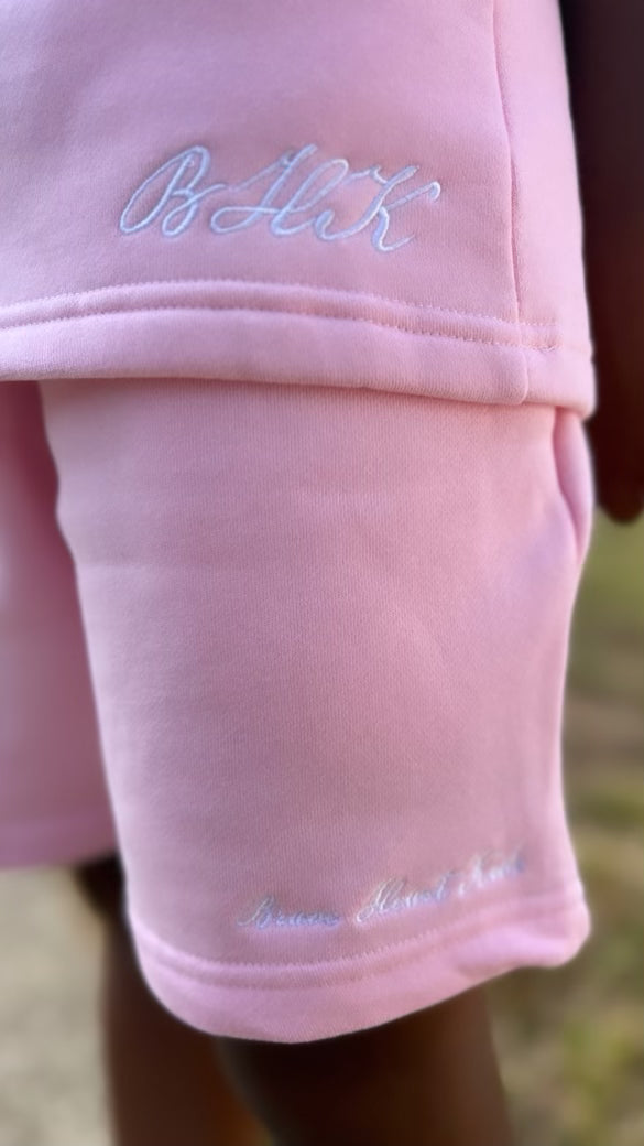 Kids Embroidery Crewneck Long Sleeve And Shorts Combo