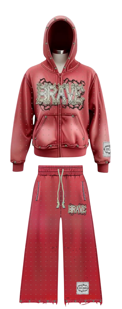 Brave Rhinestone Sweatsuit
